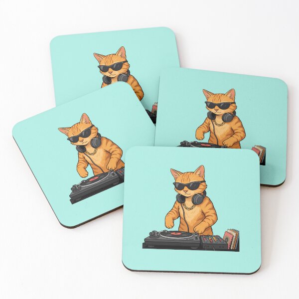 Item preview, Ginger Cat as a DJ designed and sold by Tiny Rage Crea.