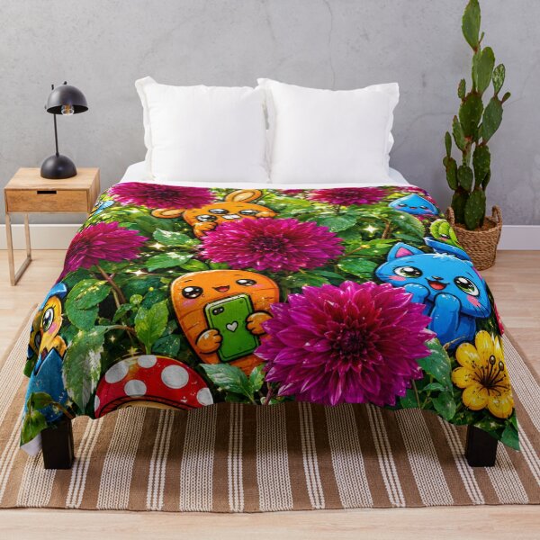 Item preview, Cute Funny Happy Doodles in the Flower Garden designed and sold by MarlinMatt.