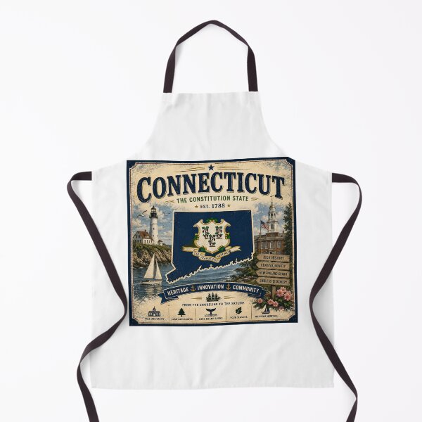 Item preview, Cartel de viaje antiguo de Connecticut | El estado de la Constitución designed and sold by SlanPOD.