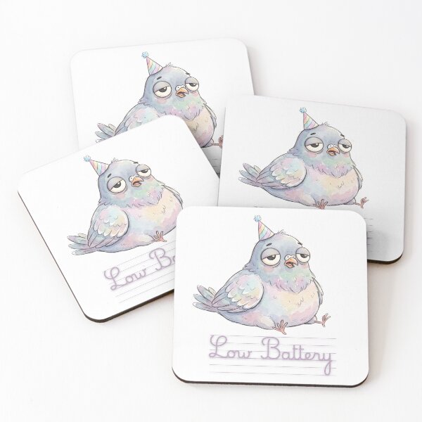 Item preview, Low Battery Pigeon | Funny Tired Bird Meme Design designed and sold by HelgaCraftery.