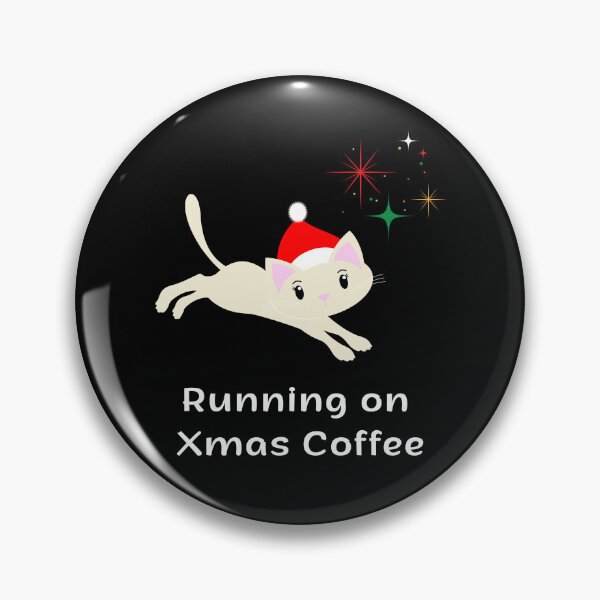 Item preview, Running on Xmas Coffee | Espresso Yourself Cats | Funny Christmas Coffee Cat designed and sold by ContigoART.