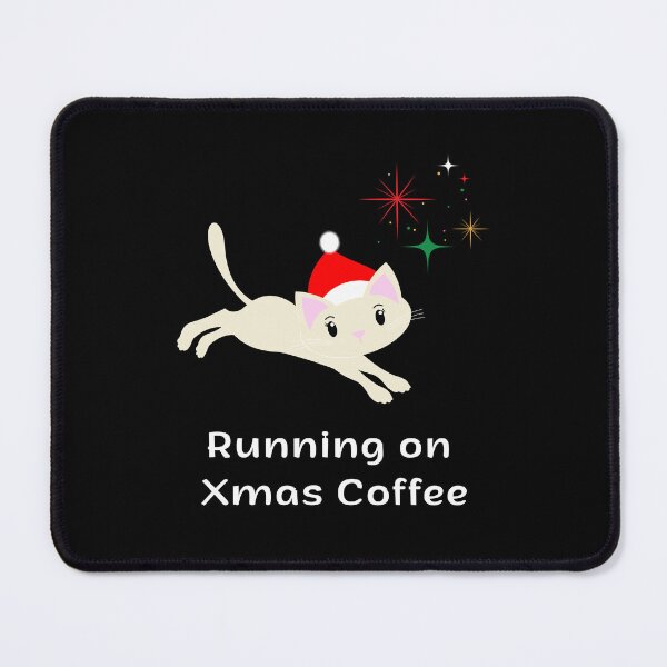 Item preview, Running on Xmas Coffee | Espresso Yourself Cats | Funny Christmas Coffee Cat designed and sold by ContigoART.