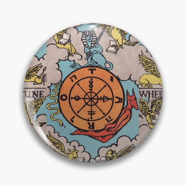 Item preview,   Vintage Seamless - Wheel of Fortune Tarot Card Pattern  designed and sold by energyoflove333.