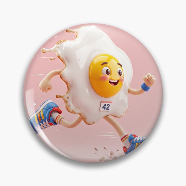 Item preview, Cute Fried Egg Running Marathon in Sneakers designed and sold by 71shoppers.