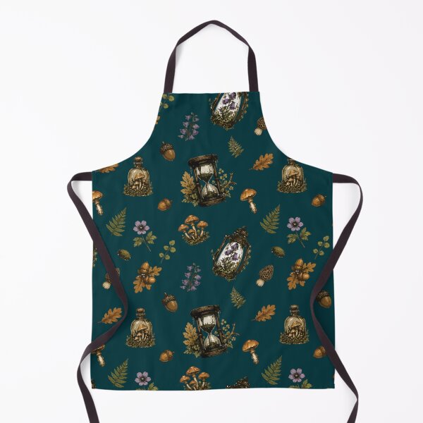 Item preview, Forestcore Botanical Pattern with Mushrooms Ferns Bottles and Hourglasses 8 designed and sold by SimplePoDesign.