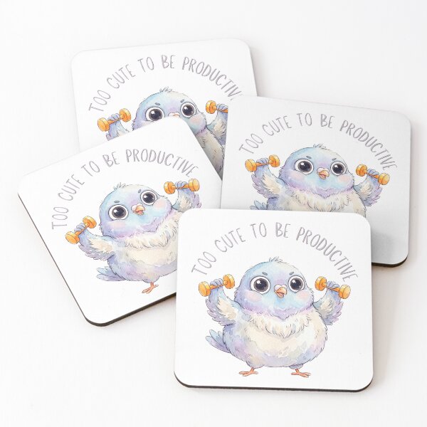 Item preview, Too Cute to Be Productive | Funny Workout Pigeon Meme Design designed and sold by HelgaCraftery.