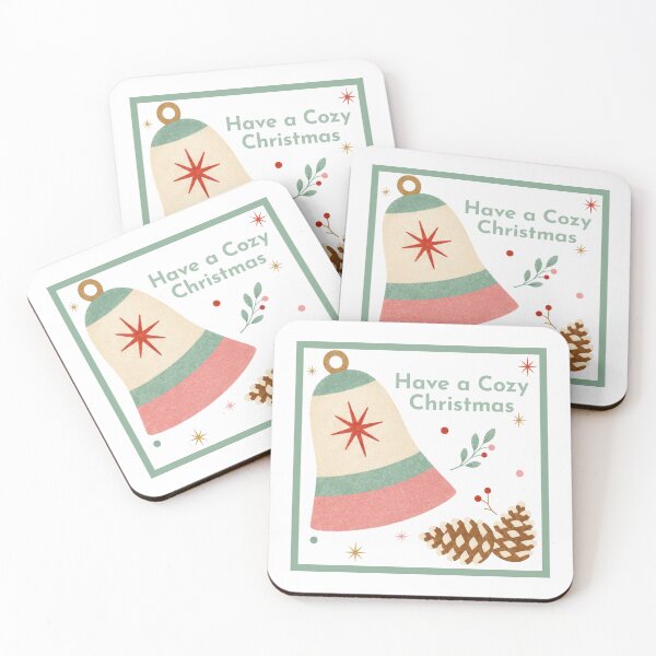 Item preview, Have a Cozy Christmas Bell Illustration | Retro Holiday Art designed and sold by Clementine Club.