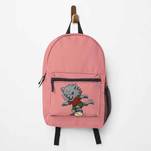 Item preview, Cute Wolf Playing Football Cartoon designed and sold by Phyllya Design.