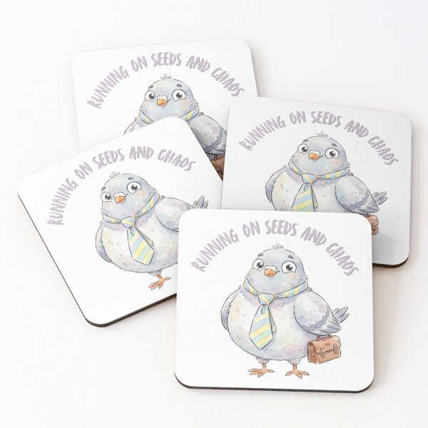 Item preview, Running on Seeds and Chaos | Funny Business Pigeon Meme designed and sold by HelgaCraftery.