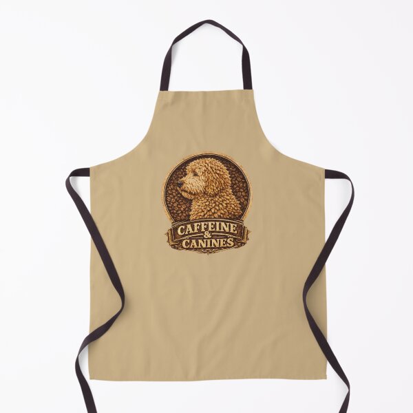 Item preview, Caffeine and Canines: Vintage Goldendoodle Coffee Roastery Badge Art designed and sold by CreativeArtistL.