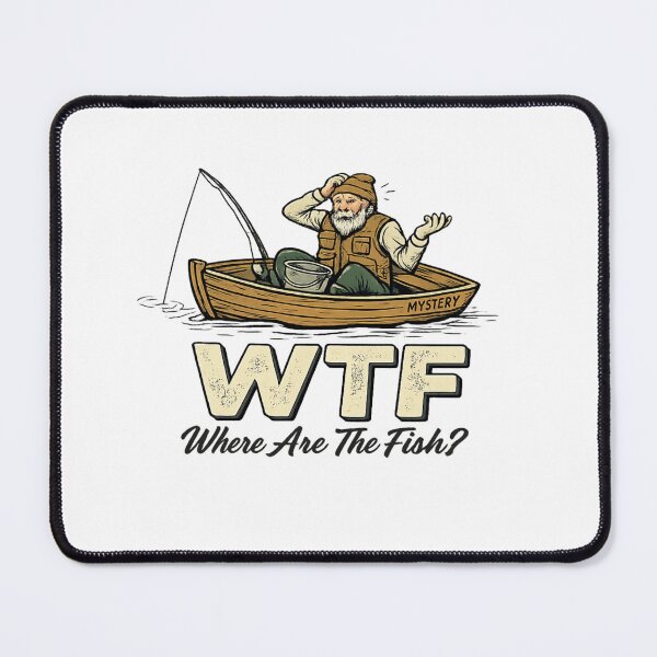 Item preview, WTF- Where Are The Fish? designed and sold by leilalongdogstudio01.