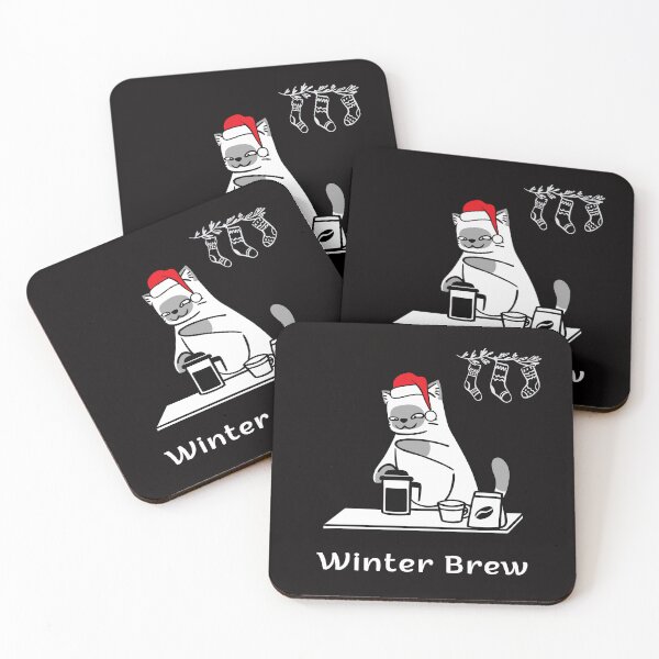 Item preview, Winter Brew | Espresso Yourself Cats | Christmas Coffee Cat designed and sold by ContigoART.