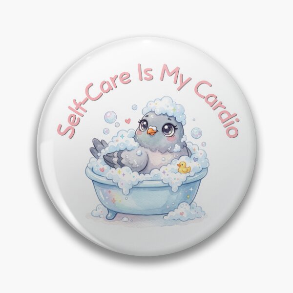 Item preview, Self-Care Is My Cardio | Cute Bath Time Pigeon Meme Design designed and sold by HelgaCraftery.