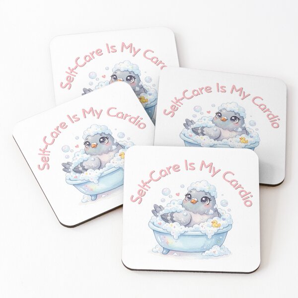 Item preview, Self-Care Is My Cardio | Cute Bath Time Pigeon Meme Design designed and sold by HelgaCraftery.