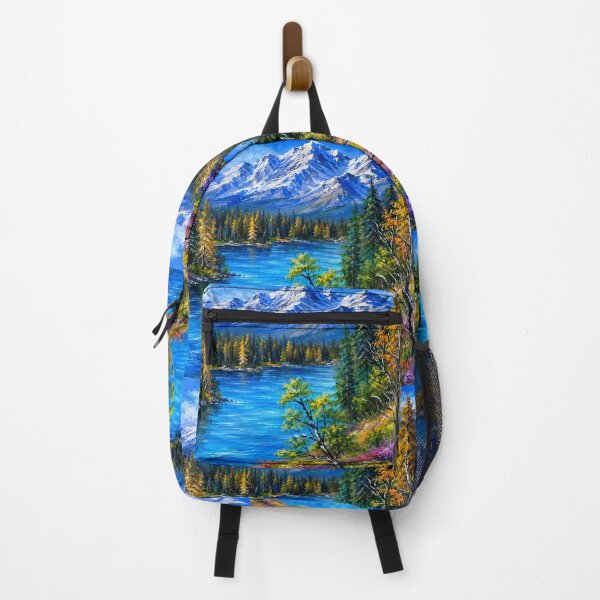 Item preview, Vibrant Colourful Nature Snowy Cold Mountains River Artwork designed and sold by MarlinMatt.