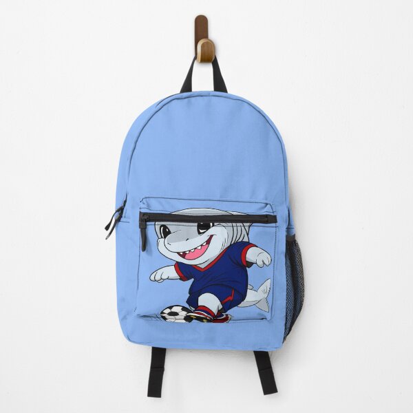 Item preview, Cute Shark Playing Football Cartoon designed and sold by Phyllya Design.