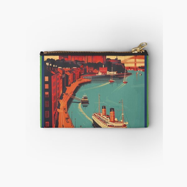 Item preview, Southampton UK travel poster in the style of 50s screen print travel posters designed and sold by windmildesigner.