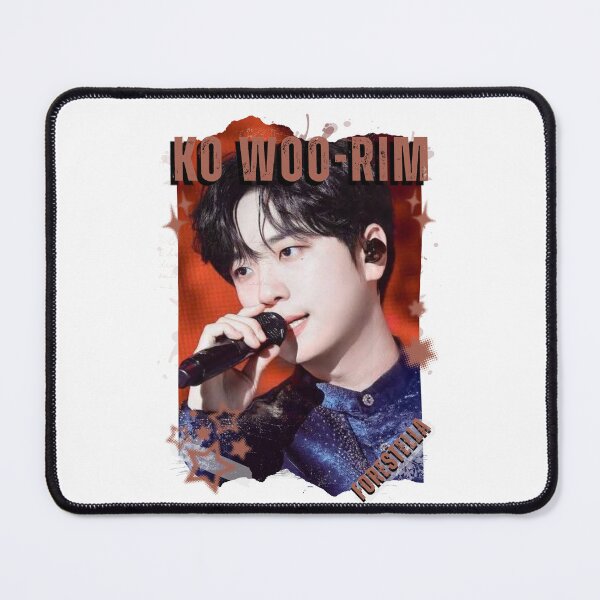 Item preview, Forestella Ko Woo-rim Global Vocal KPOP Boy Group Black and White Collage Digital Art Portrait designed and sold by AJUNICE STUDIO.