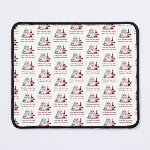 Item preview, Just Me, My Wine, and Zero Worries | Cute Relaxed Pigeon Meme Design designed and sold by HelgaCraftery.