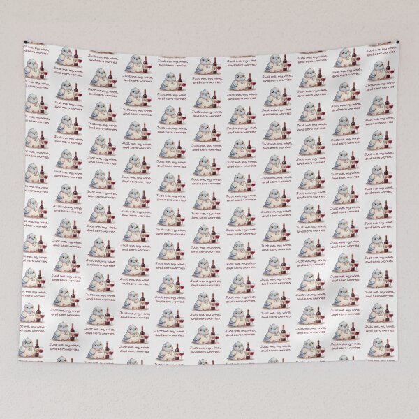 Item preview, Just Me, My Wine, and Zero Worries | Cute Relaxed Pigeon Meme Design designed and sold by HelgaCraftery.