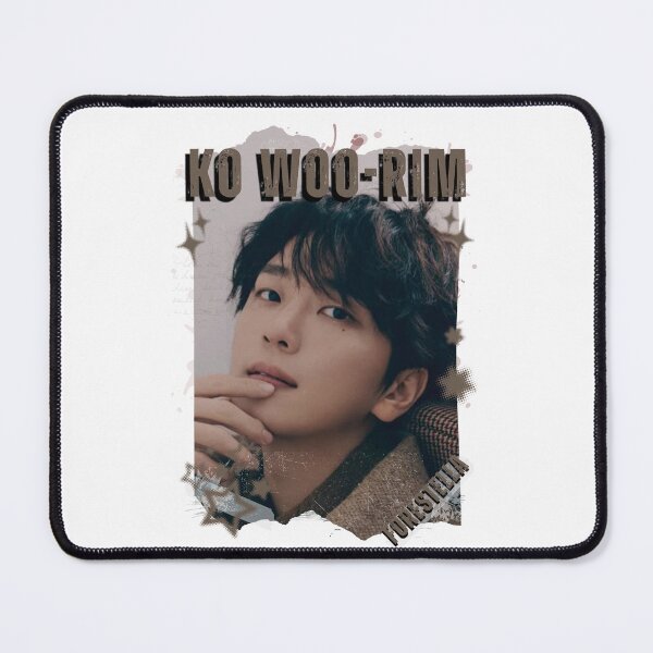 Item preview, Forestella Ko Woo-rim Global Vocal KPOP Boy Group Black and White Collage Digital Art Portrait designed and sold by AJUNICE STUDIO.