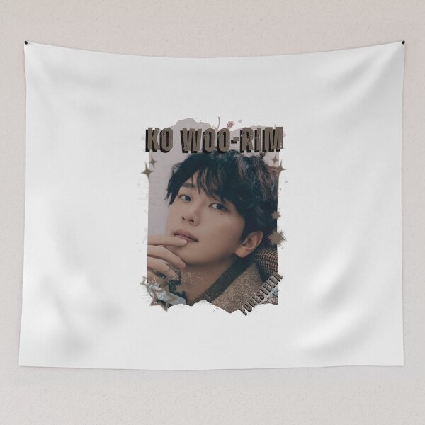 Item preview, Forestella Ko Woo-rim Global Vocal KPOP Boy Group Black and White Collage Digital Art Portrait designed and sold by AJUNICE STUDIO.