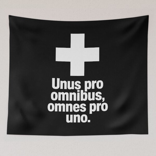 Item preview, Swiss Motto Unus Pro Omnibus Omnes Pro Uno designed and sold by AntiqueImages.
