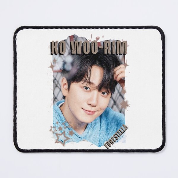 Item preview, Forestella Ko Woo-rim Global Vocal KPOP Boy Group Black and White Collage Digital Art Portrait designed and sold by AJUNICE STUDIO.