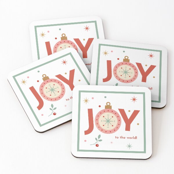 Item preview, Joy to the World Christmas Ornament Typography Art designed and sold by Clementine Club.