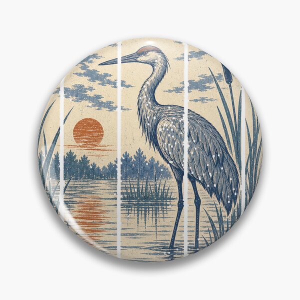 Item preview, Sandhill Crane in the Quiet Wetland designed and sold by VisualArtsOasis.