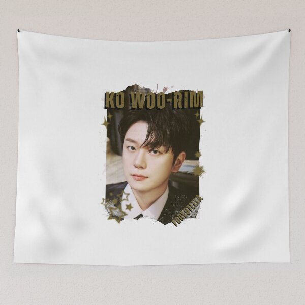 Item preview, Forestella Ko Woo-rim Global Vocal KPOP Boy Group Black and White Collage Digital Art Portrait designed and sold by AJUNICE STUDIO.