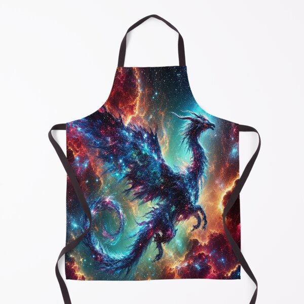 Item preview, Cosmic Phoenix Dragon – Celestial Galaxy Dragon Fantasy Wall Art designed and sold by DrakariArt.