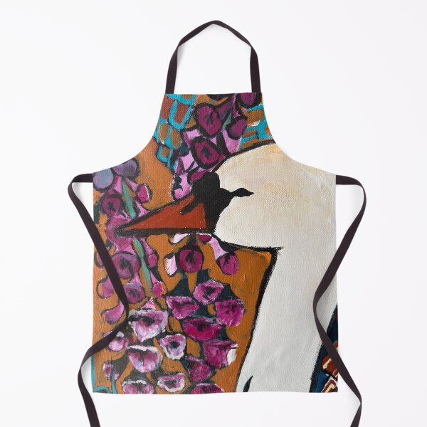 Item preview, A swan and floxglove from a much larger original painting 'Swans swanning through chrysanthemums' designed and sold by Aylmer Art, Aylmer Parade, N2 0PE.