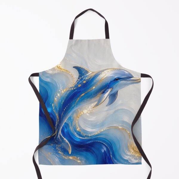 Item preview, Blue Dolphin Ocean Wave Wall Art designed and sold by aurelixagency.
