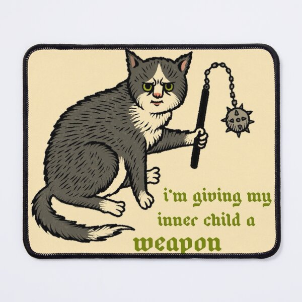Item preview, Gray Cat Vintage Dark Humor designed and sold by Adronia.