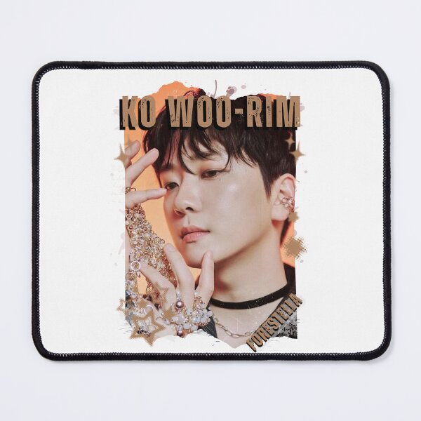 Item preview, Forestella Ko Woo-rim Global Vocal KPOP Boy Group Black and White Collage Digital Art Portrait designed and sold by AJUNICE STUDIO.
