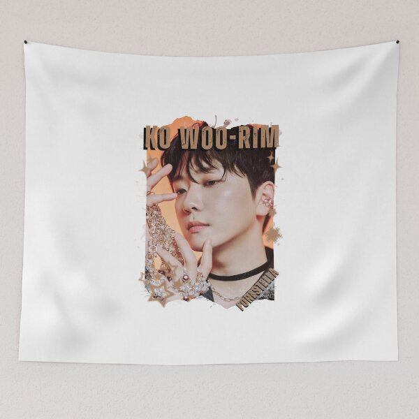 Item preview, Forestella Ko Woo-rim Global Vocal KPOP Boy Group Black and White Collage Digital Art Portrait designed and sold by AJUNICE STUDIO.