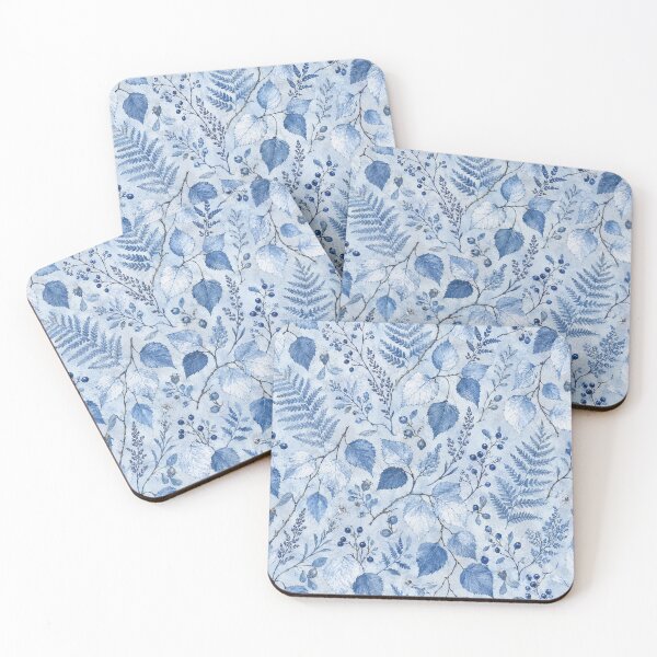 Item preview, blue botanical forest pattern designed and sold by alexrow.