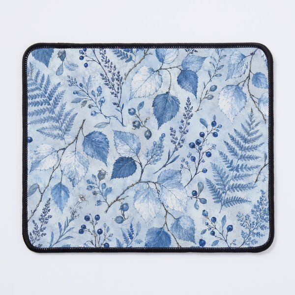 Item preview, blue botanical forest pattern designed and sold by alexrow.
