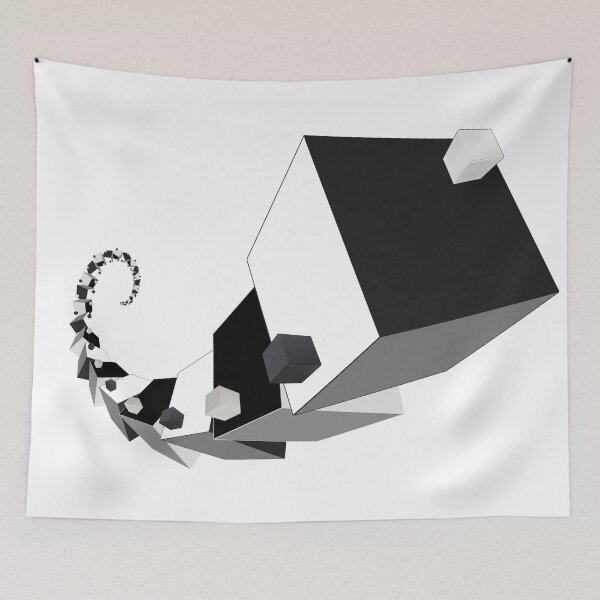 Item preview, Cubed Yin Yang Fibonacci designed and sold by Good Bad Bot.