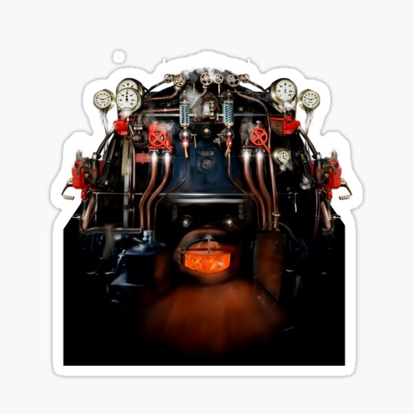 Steam locomotive train footplate Pacific class by MotorManiac Sticker