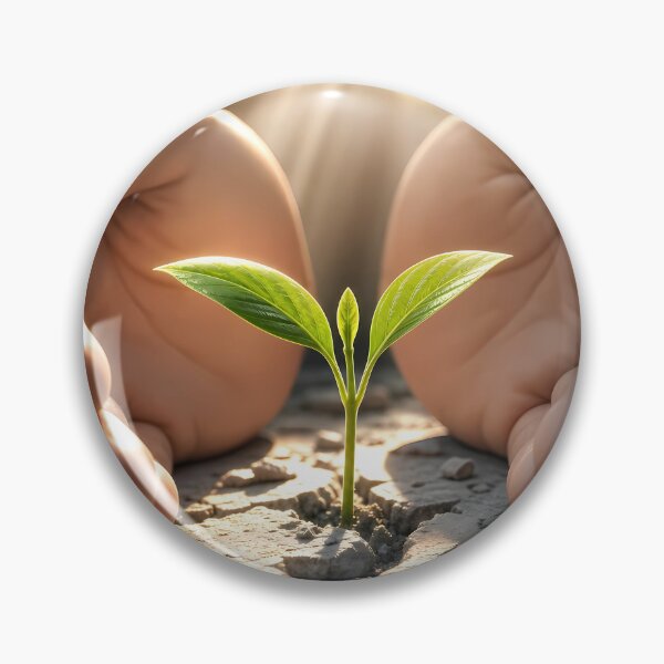 Item preview, Care Protects Life Growing Green Plant Art  designed and sold by DignityLab.