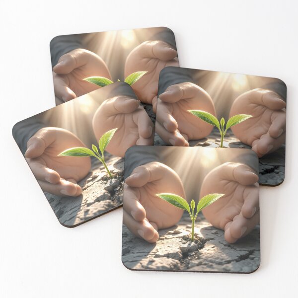 Item preview, Care Protects Life Growing Green Plant Art  designed and sold by DignityLab.
