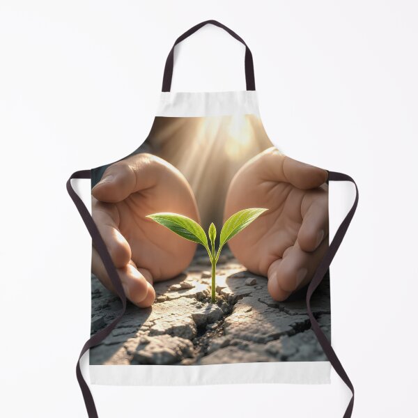 Item preview, Care Protects Life Growing Green Plant Art designed and sold by DignityLab.