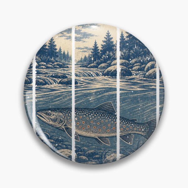 Item preview, Brook Trout in the Forest Stream designed and sold by VisualArtsOasis.