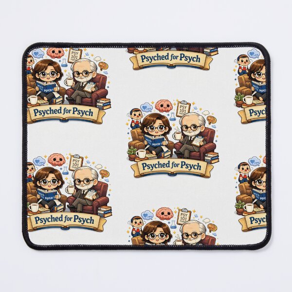 Item preview, Psyched for Psych – Chibi Academic Psychology Design | Freudian Slip Co. designed and sold by Freudian Slip Co..