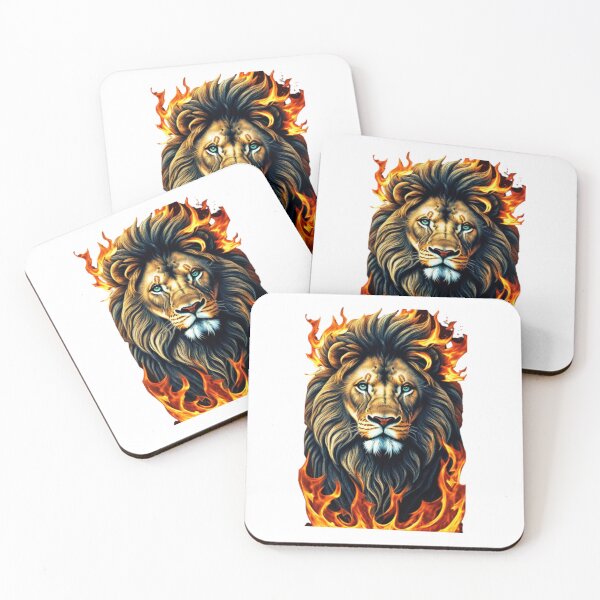 Item preview, Lion head in flames Design designed and sold by The best online style shop.