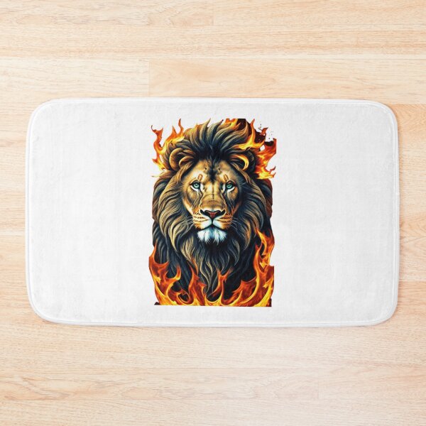 Item preview, Lion head in flames Design designed and sold by The best online style shop.
