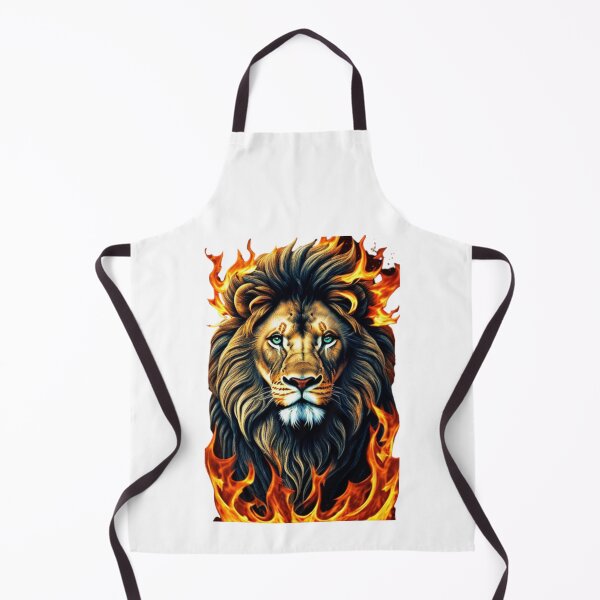 Item preview, Lion head in flames Design designed and sold by The best online style shop.