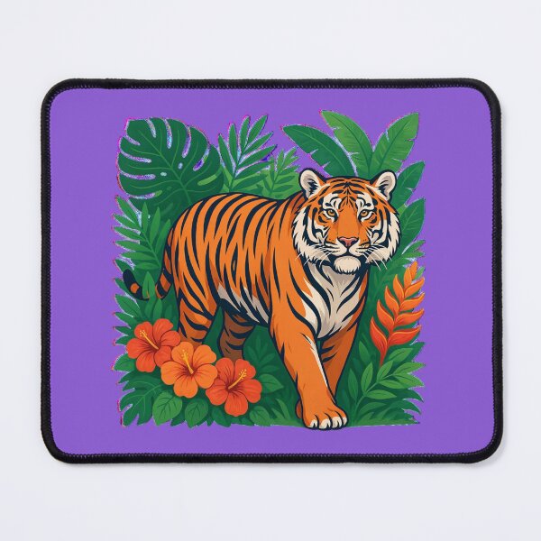 Item preview, Royal Bengal Tiger surrounded by lush jungle foliage designed and sold by 123ks.